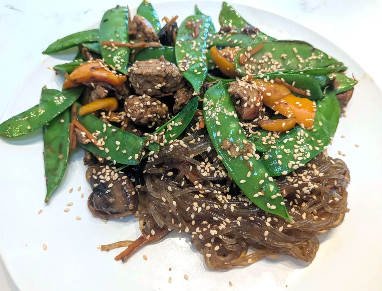Japchae preparation photo