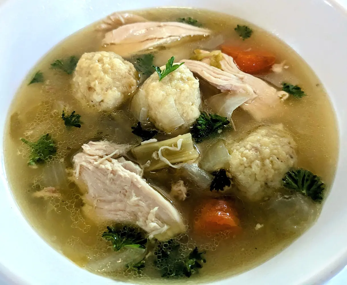 Matzo Ball Soup preparation photo