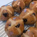 Sourdough Hot Cross Buns with Raisins and Chocolate photo